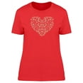 thumbnail image 1 of Stylized Floral Heart T-Shirt Women -Image by Shutterstock, Female Large, 1 of 2