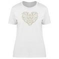 thumbnail image 1 of Stylized Floral Heart T-Shirt Women -Image by Shutterstock, Female XX-Large, 1 of 2