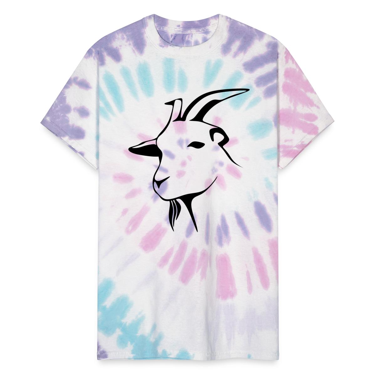 Stylized Goat Line Art Unisex Tie Dye T-Shirt - Walmart.com