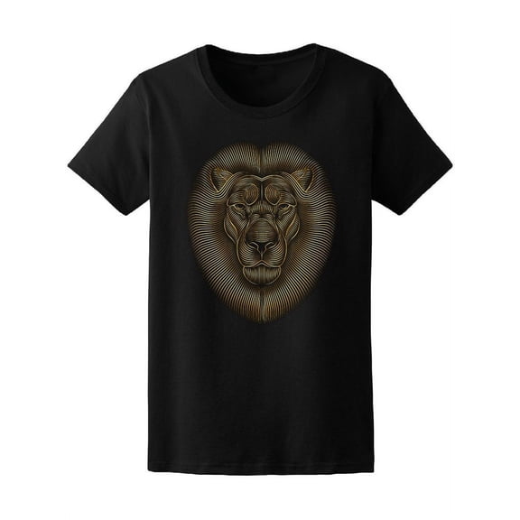 Stylized Golden Lion T-Shirt Women -Image by Shutterstock, Female Medium