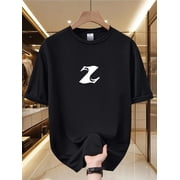 Stylized Letter Z Graphic T-Shirt, Mens Modern Tee, Bold Minimalist Design