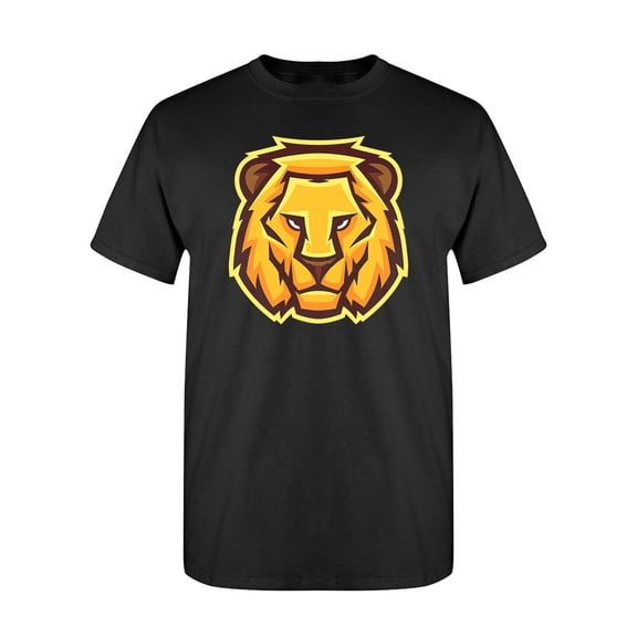 Stylized Lion Head With Mane T-Shirt Men -Image by Shutterstock, Male Small