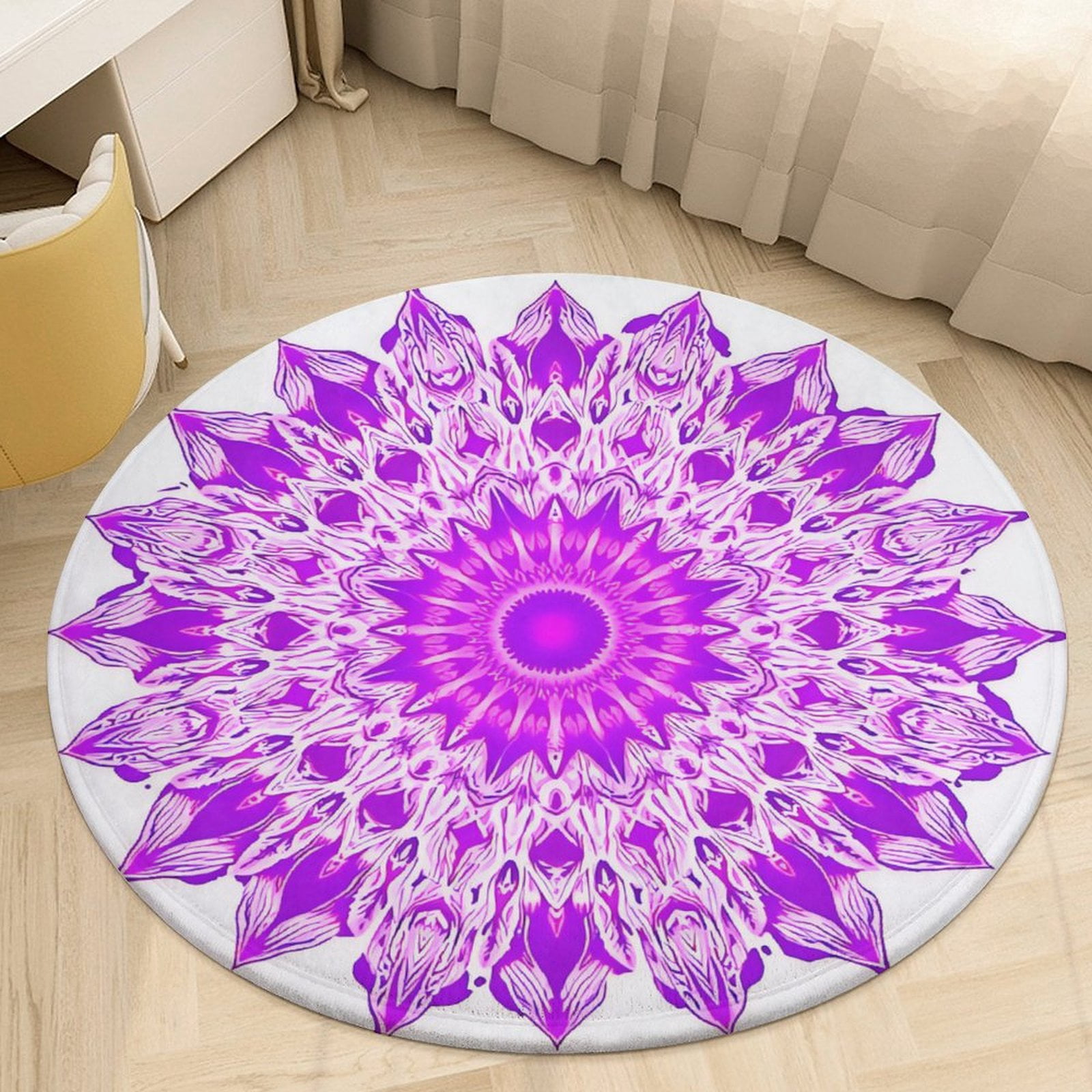 A Stylized Mandala Design in Shades of Pink on A Plain White Background ...