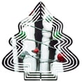 thumbnail image 1 of Stylized Metal Christmas Tree Wind Spinner - Concentric Circle Design with Red and Green Ornaments for Garden Decor, 1 of 7