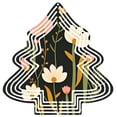 thumbnail image 1 of Stylized Metal Hanging Christmas Tree Wind Spinner - Floral Pattern Design with Daisies Perfect for Garden & Yard Decor, 1 of 7