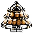 thumbnail image 1 of Stylized Metal Hanging Christmas Tree Wind Spinner - Gingerbread Ornaments & Crown Design for Yard & Garden Decor - Merry Christmas, 1 of 7