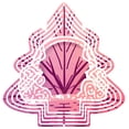 thumbnail image 1 of Stylized Metal Hanging Christmas Tree Wind Spinner - Intricate Pink & Purple Patterns Ethereal Design for Garden & Yard Decor, 1 of 7