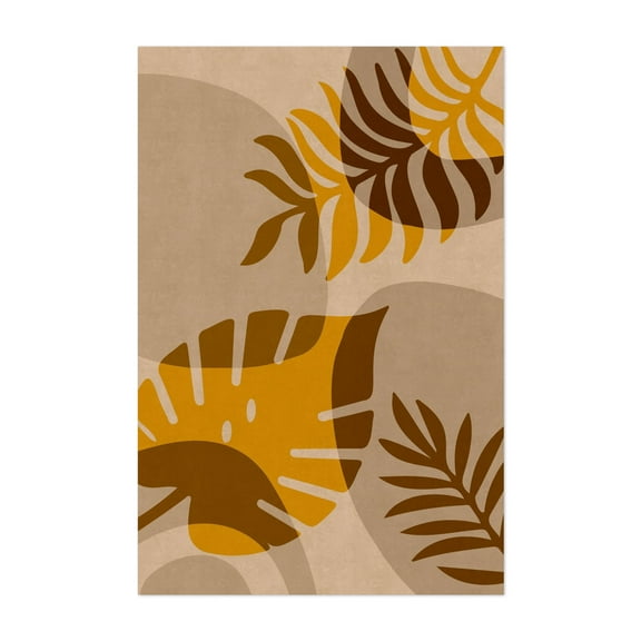 Stylized Palm Rhapsody - Painting Unframed Wall Art Print 5 x 7 inches