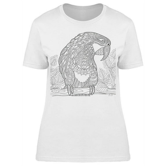 Stylized Parrot Macaw T-Shirt Women -Image by Shutterstock, Female XX-Large