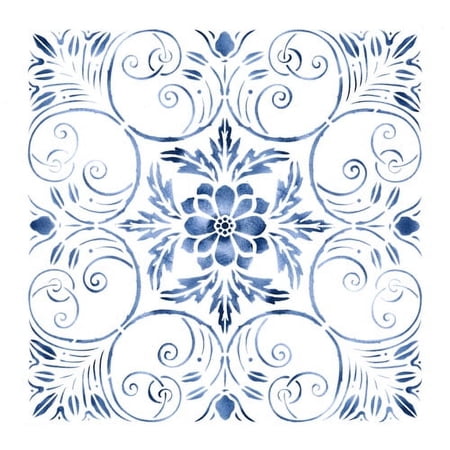 Stylized Tile Wall Stencil by DeeSigns