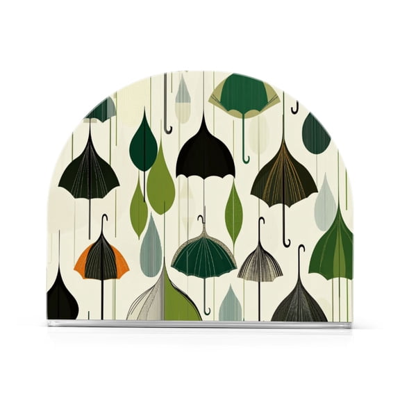 Stylized Umbrella Thick U Shape Acrylic Napkin Holder Non Slip Space Saving for Kitchen