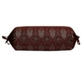 thumbnail image 1 of Stylo Culture Indian Polydupion Cylindrical Yoga Bolster Pillow Cover Maroon Brocade Jacquard Damask Large Sofa Round Cylinder Cushion Cover (1 Pc) | 30x15 Inches (76x38 cm), 1 of 3