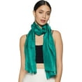 thumbnail image 1 of Stylore 100% Silk Scarf Lightweight Sunscreen Shawl Wrap Scarves Sea Green Long, 1 of 4