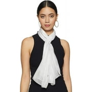 100% Silk Scarf Lightweight Sunscreen Shawl Wrap Scarves White Long