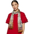thumbnail image 1 of Stylore 100% Silk Scarf Lightweight Sunscreen Wrap Scarves Paisley Dome Golden, 1 of 4