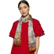 100% Silk Scarf Lightweight Sunscreen Wrap Scarves Paisley Dome Golden