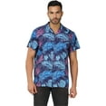 thumbnail image 1 of Stylore Hawaiian Shirt for Men Short Sleeve Funky Summer Leaf Navy Blue M, 1 of 7