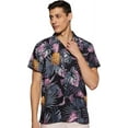 thumbnail image 1 of Stylore Hawaiian Shirts for Men Relaxed-Fit Pineapple Tropical Black Pink 5XL, 1 of 6