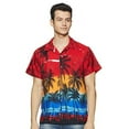 thumbnail image 1 of Stylore Hawaiian Shirts for Men Short -Sleeve Summer Luau Palm Red 4XL, 1 of 1