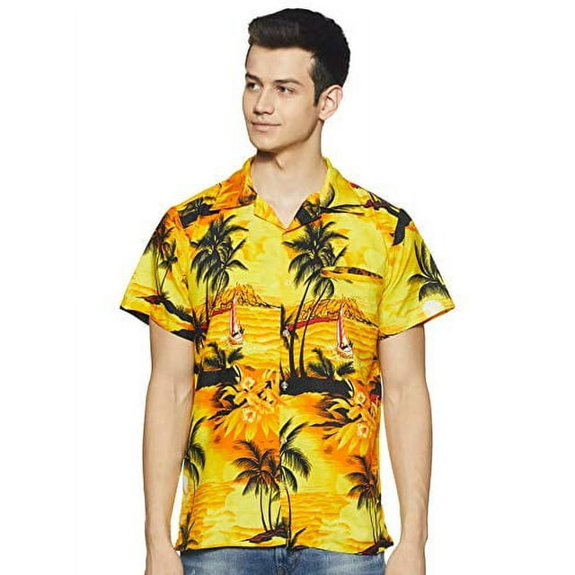Stylore Men's Hawaiian Shirt Short Sleeves Relaxed-Fit