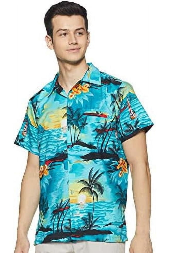Men's Hawaiian Shirt Short Sleeves Relaxed-Fit