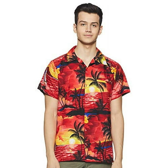 Stylore Men's Hawaiian Shirt Short Sleeves Relaxed-Fit