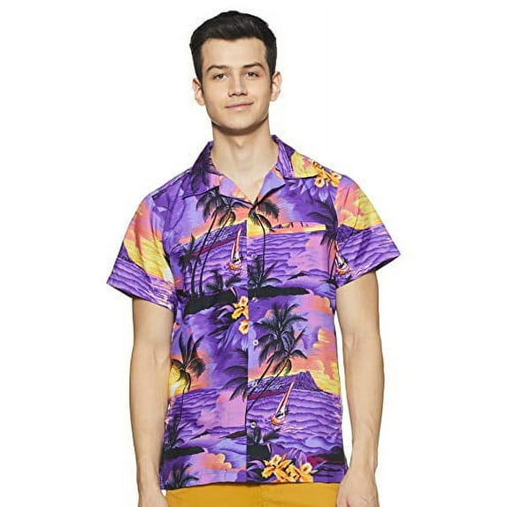 Stylore Men's Hawaiian Shirt Short Sleeves Relaxed-Fit