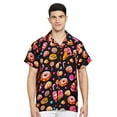 thumbnail image 1 of Stylore Mens Hawaiian Shirt Short-Sleeve Funky Aloha Candy Black Large, 1 of 1