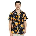 thumbnail image 1 of Stylore Mens Hawaiian Shirt Short-Sleeve Funky Aloha Orange Black XS, 1 of 1
