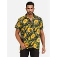 thumbnail image 1 of Stylore Mens Hawaiian Shirt Short-Sleeve Funky Summer Sunflower Black 5XL, 1 of 7