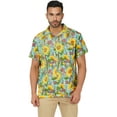 thumbnail image 1 of Stylore Mens Hawaiian Shirt Short-Sleeve Funky Summer Sunflower Turquoise 4XL, 1 of 7