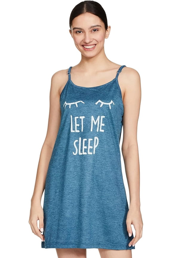 Nightgown for Women Night Shirt Sleeveless Sleepwear LMS Poseidon L