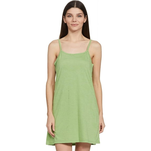 Stylore Nightgown for Women Soft Sleeveless Short Sleepwear Melange Green XS