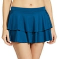 thumbnail image 1 of Stylore Women's Micro Mini Skirt Ruffle Flirty Role Playing Solid Teal XL, 1 of 2