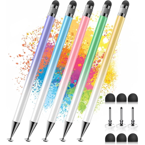 Stylus(5 Pcs),2-in-1 Stylus Pen for Touchscreen,Stylus Pen