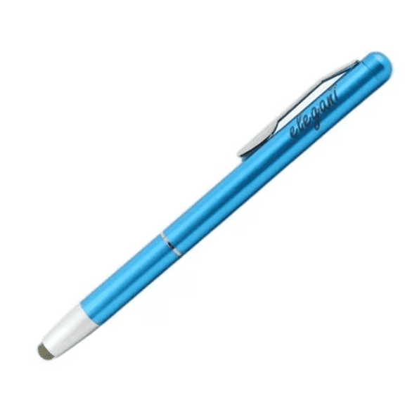 Elegani Capacitive Stylus Pen Conductive Microfiber Tip with Clip Metallic Neon Blue