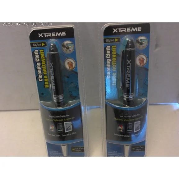 Stylus Ink Pen With Micro Fiber Cloth New (2 Pack)