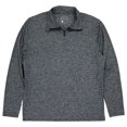 thumbnail image 1 of Stylus Mens Black Heather Long Sleeve Performance Quarter Zip Pullover Shirt M, 1 of 1