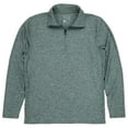 thumbnail image 1 of Stylus Mens Green Heather Long Sleeve Performance Quarter Zip Pullover Shirt XXL, 1 of 1
