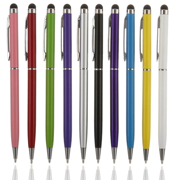 Stylus Pen [10-Pack], 2-in-1 Universal Stylus & Ballpoint Pen for Touch Screen iPad Tablets Smartphone iPhone iPod Samsung LG Sony, BISENTEK
