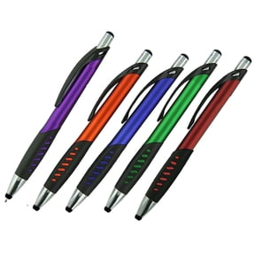 Stylus Pen, 2 in 1 Capacitive Stylus & Ballpoint Click Pen with Comfort Grip For Universal touchscreen Devices, Tablets,iPad, iPhone 6,6 Plus, iPod, Android,Samsung Galaxy (Metallic 5 Pack)