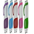thumbnail image 1 of Stylus Pen, 2 in 1 Capacitive Stylus & Ballpoint Click Pen with Comfort Grip For Universal touchscreen Devices, Tablets,iPad, iPhone 6,6 Plus, iPod, Android, Samsung Galaxy(Silver 10 Pack), 1 of 5