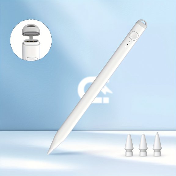 Stylus Pen 2nd Gen with USB-C Fast Charging, Anti-Roll Flat Design, Smart LED Indicator, Tilt & Palm Rejection, Compatible with iPad Pro/Air/Mini/10th Gen, Gift Idea