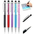 thumbnail image 1 of Stylus Pen 5 pcs, 2-in-1 Universal Touch Screen Stylus + Ballpoint Pen w/ Sparking Crystals For Smartphones Tablets iPad iPhone Samsung etc, 1 of 4