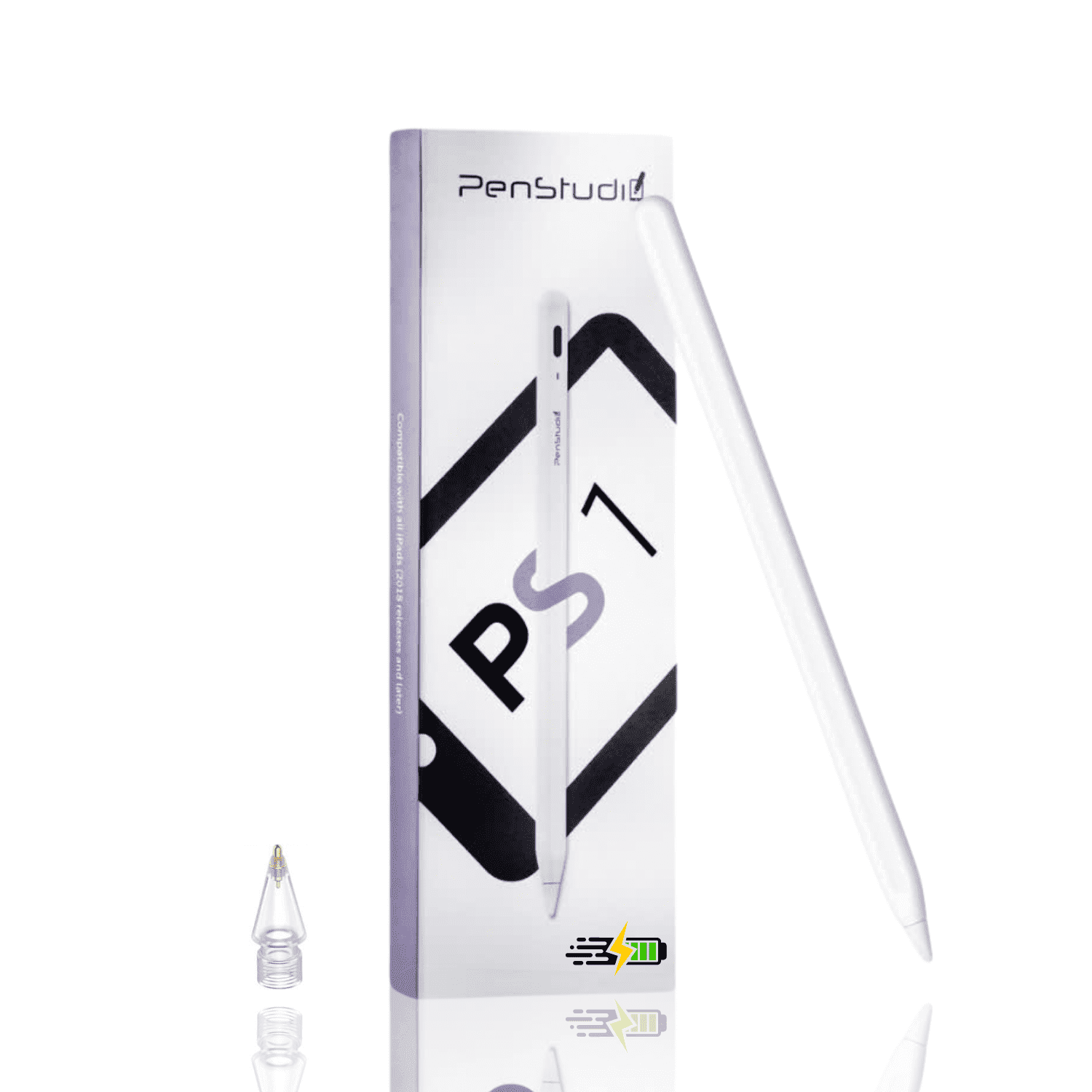 Penstudio PS1 Stylus Pen for Apple iPad 2018–2025 | Best Apple Pencil Alternative | USB-C 2X Faster Charge | Pixel Precision | Tilt Sensitivity & Palm Rejection | Durable Metal Tips