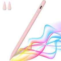 Stylus Pen for Apple iPad, Palm Rejection & Tilt Active 1st 2nd Generation Pencil Compatible with iPad Pro 11/12.9, iPad 9/8/7/6, iPad Air 4/3, iPad Mini 6/5, Pink