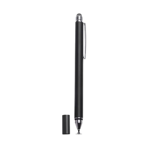 Stylus Pen, Black 2 in 1 Universal Capacitive Touchscreen Pen, 1 Pack Compatible for All Smartphones Tablets with Clip Design, Precise Tip for Drawing Note Taking Touch Point Control
