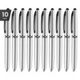 thumbnail image 1 of Stylus Pen- Capacitive Stylus, 3-in-1 Metal Pen, Multi-Function,Ballpoint Ink Pen,with LED Flashlight, for Touchscreen Devices, Tablets, iPads, iPhones, 10PK, Silver, 1 of 6