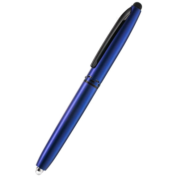 Stylus Pen- Capacitive Stylus, 3-in-1 Metal Pen, Multi-Function,Ballpoint Ink Pen,with LED Flashlight, for Touchscreen Devices, Tablets, iPads, iPhones,1PK, Blue