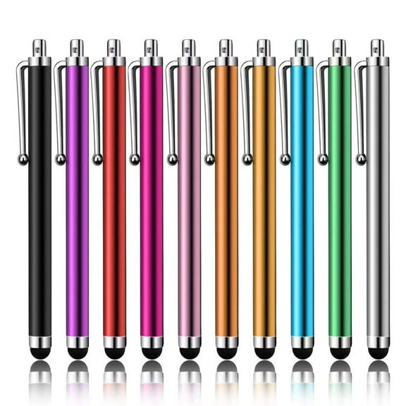 Stylus Pen, IC ICLOVER 10PCS Long Stylus Metal Touch Screen Pen for iPhone 14/13/12/PRO/PRO Max/PLUS, iPad, iPod, Samsung, Kindle, Tablet PC, Smart Phone All Capacitive Touch Screen Devices, 10Colors
